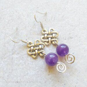 Purple Amethyst! Wire Wrapped ~ Celtic Knot Design ~ Trendy ~ City Chic Vibes